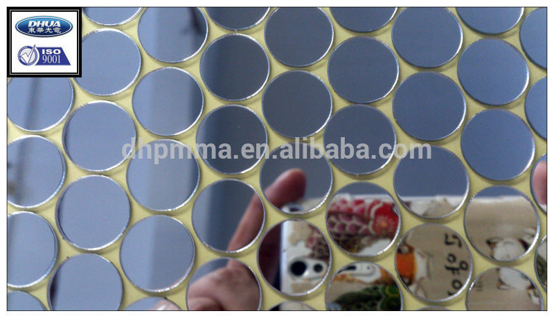 small round acrylic mirror for lipsticks and cosmetic tools