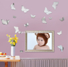 Butterfly Shape Wall Mirror with Self-adhesive Back for Home Decor
