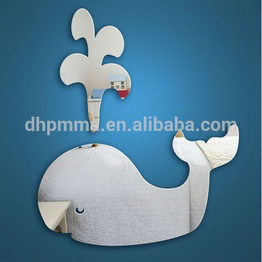 Gecko Acrylic Mirror with Self-adhesive Back for Wall Decoration